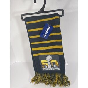 Super Bowl 50‎ Broncos Panthers Scarf San Francisco Bay Area Gray Yellow NEW